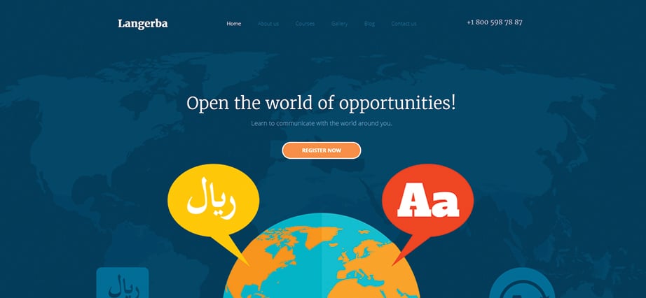 Langerba Online Language Center Website