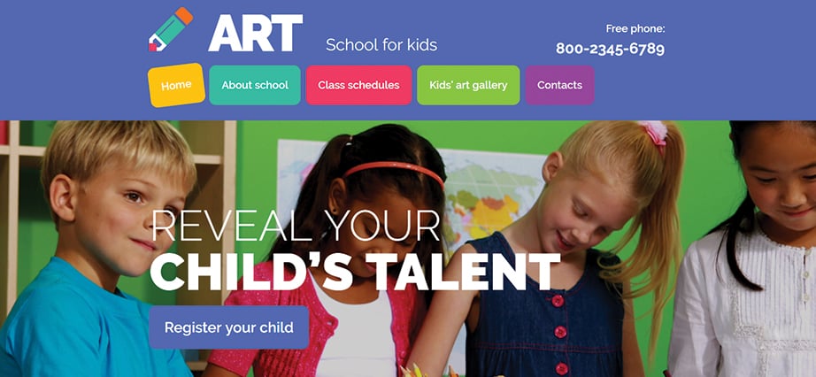 Arts School Website Template