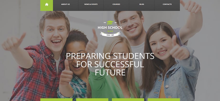 New High School HTML Website Template