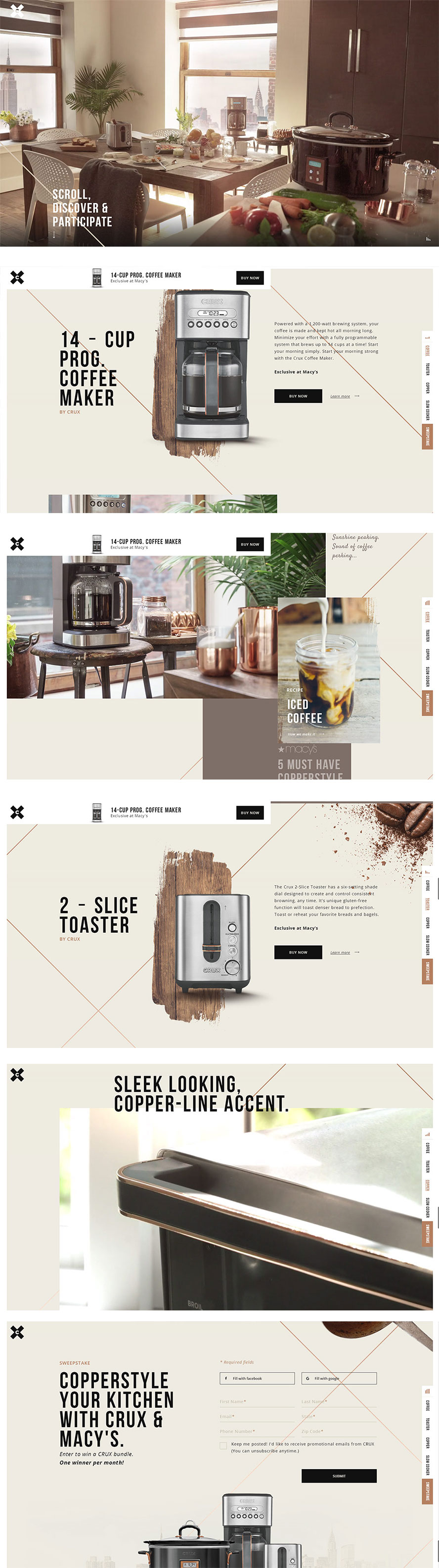 crux咖啡机产品网站设计
