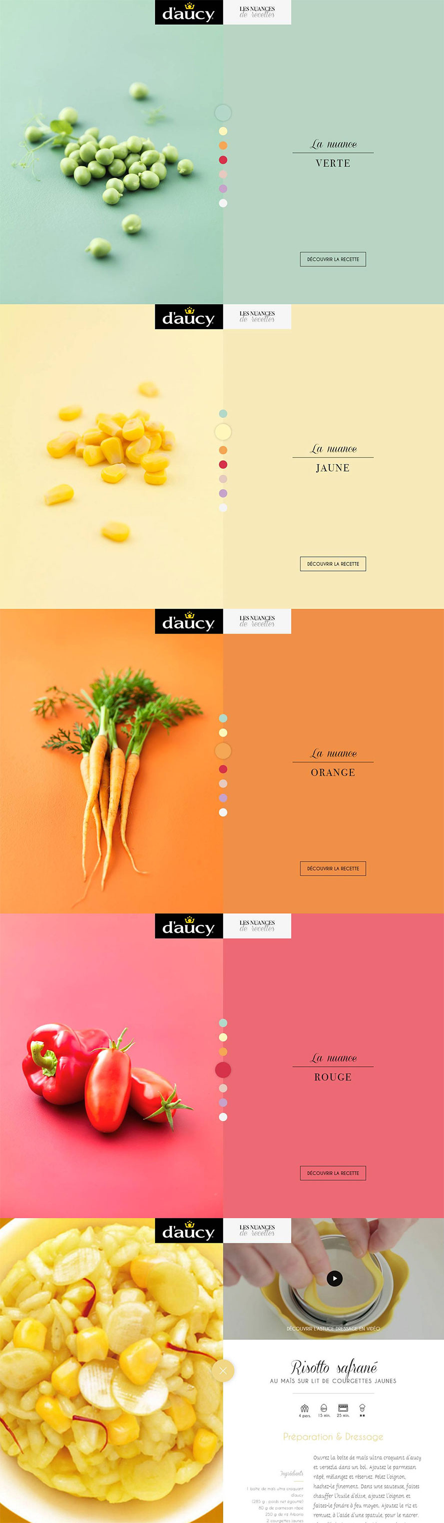 D''aucy食品配色网站欣赏