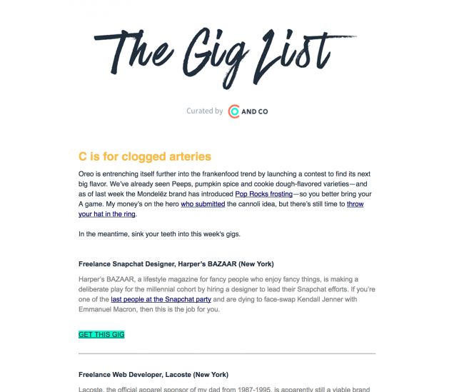 The Gig List