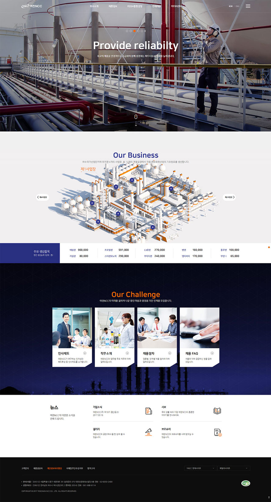 YNCC韩国企业网站